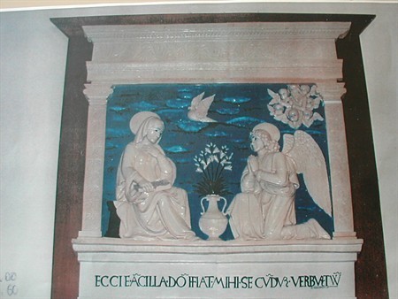 Annunciazione (copia Della Robbia, cm. 200x160)  