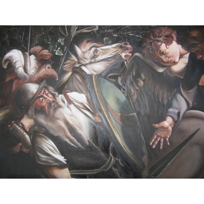 Particolare della Conversione di San Paolo del Caravaggio