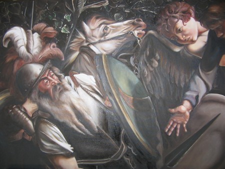 Particolare della Conversione di San Paolo del Caravaggio 