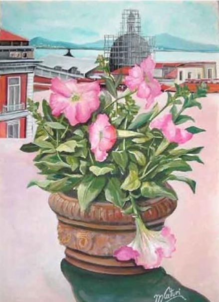 Anemoni su paesaggio partenopeo 