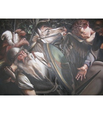 Particolare della Conversione di San Paolo del Caravaggio