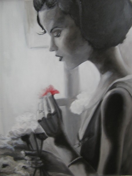 La ragazza col fiore rosso 