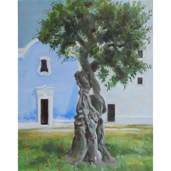 Cappella rurale e ulivo