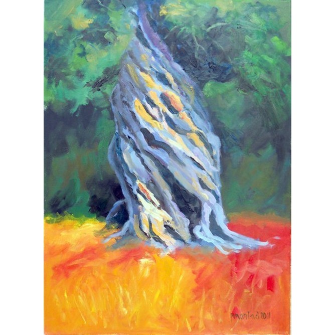Ulivo ai margini del bosco