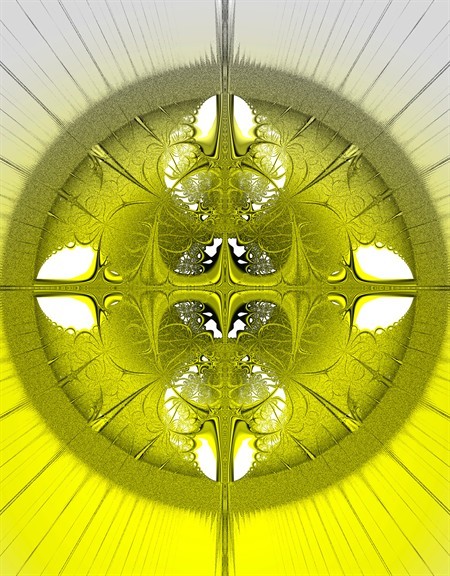opera frattale il sole di fiore 