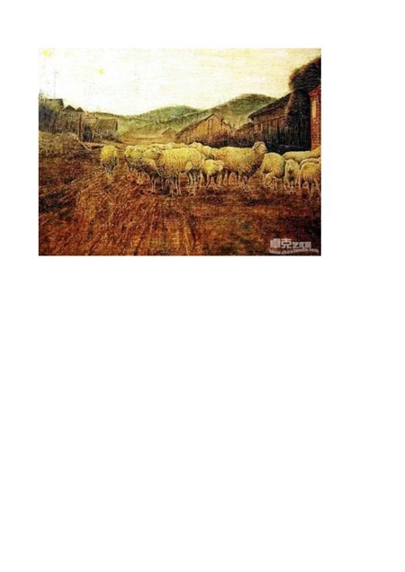 Greggi al pastore 100x80, olio su tela 